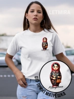 Футболка с принтом Матрёшка