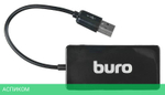 USB-хаб Buro BU-HUB4-U2.0-Slim черный