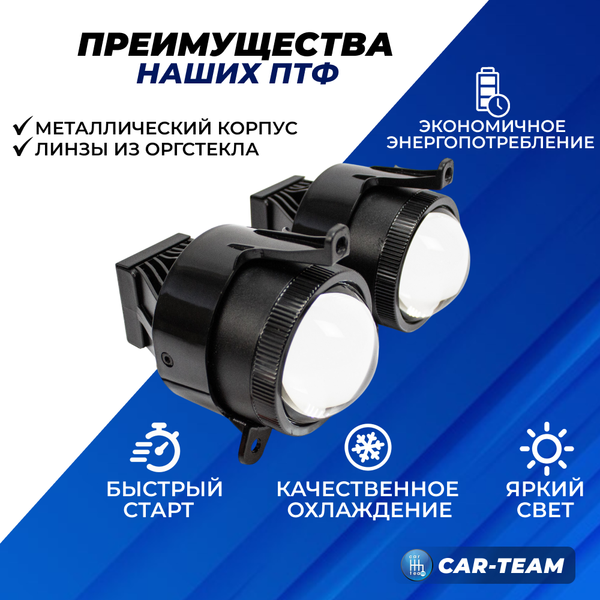 Противотуманные фары (ПТФ) Лада Приора, Шевроле Нива (2123), Газель "Sal-Man" лазерные с Bi-LED модулем, ближний свет (арт. 01712)