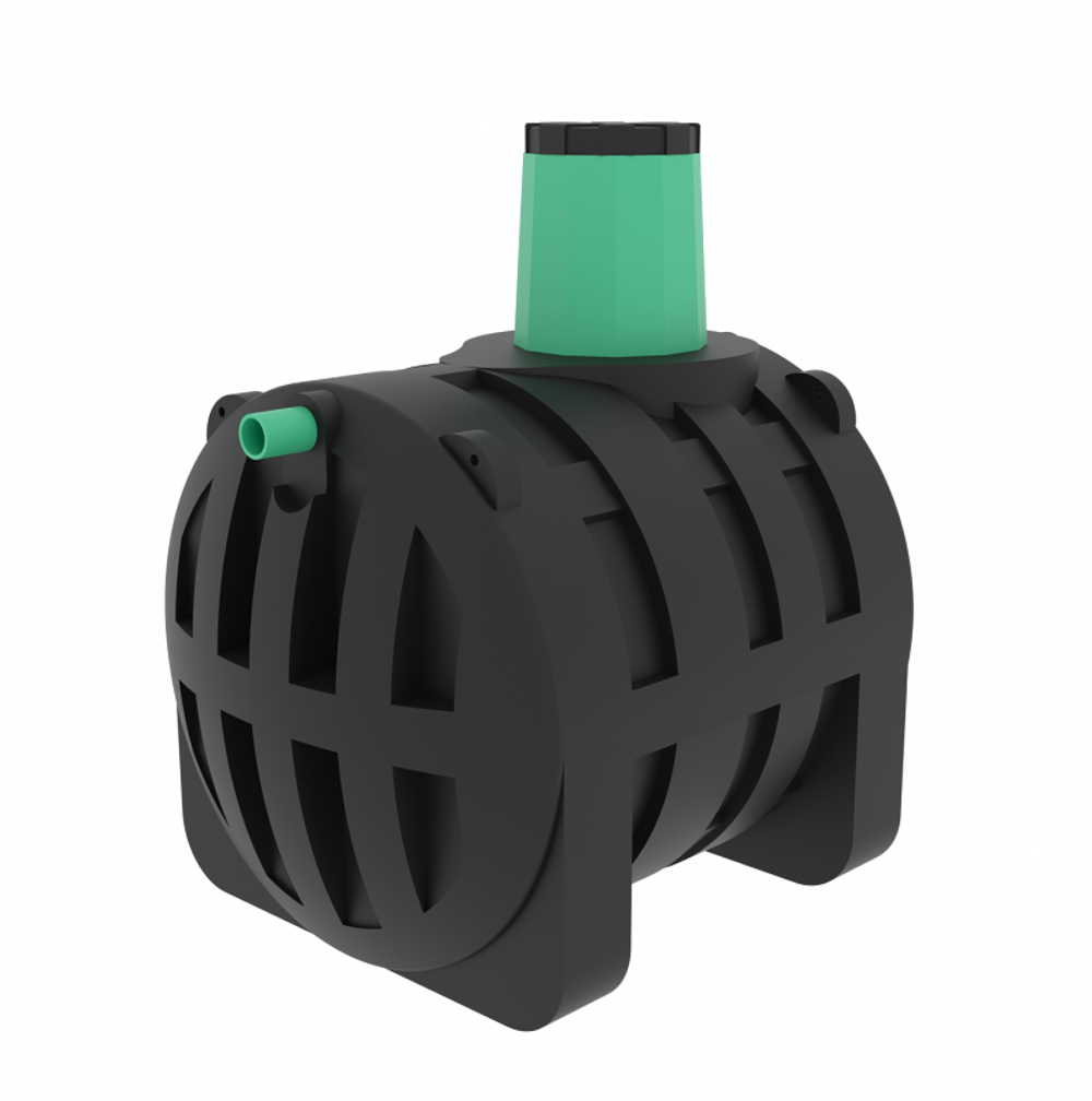 Подземная емкость Мультпласт 3.0 3000 л. горизонтальный (1800x1520x2110см;120кг;черный) - арт.555471