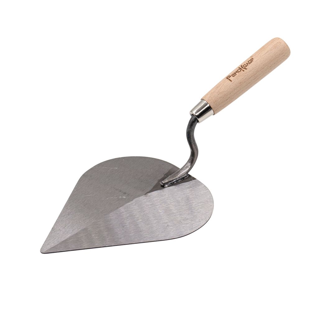 Кельма штукатура "Сердечко", углеродистая сталь, дерев. рукоятка, 190х150мм, 28-3-055