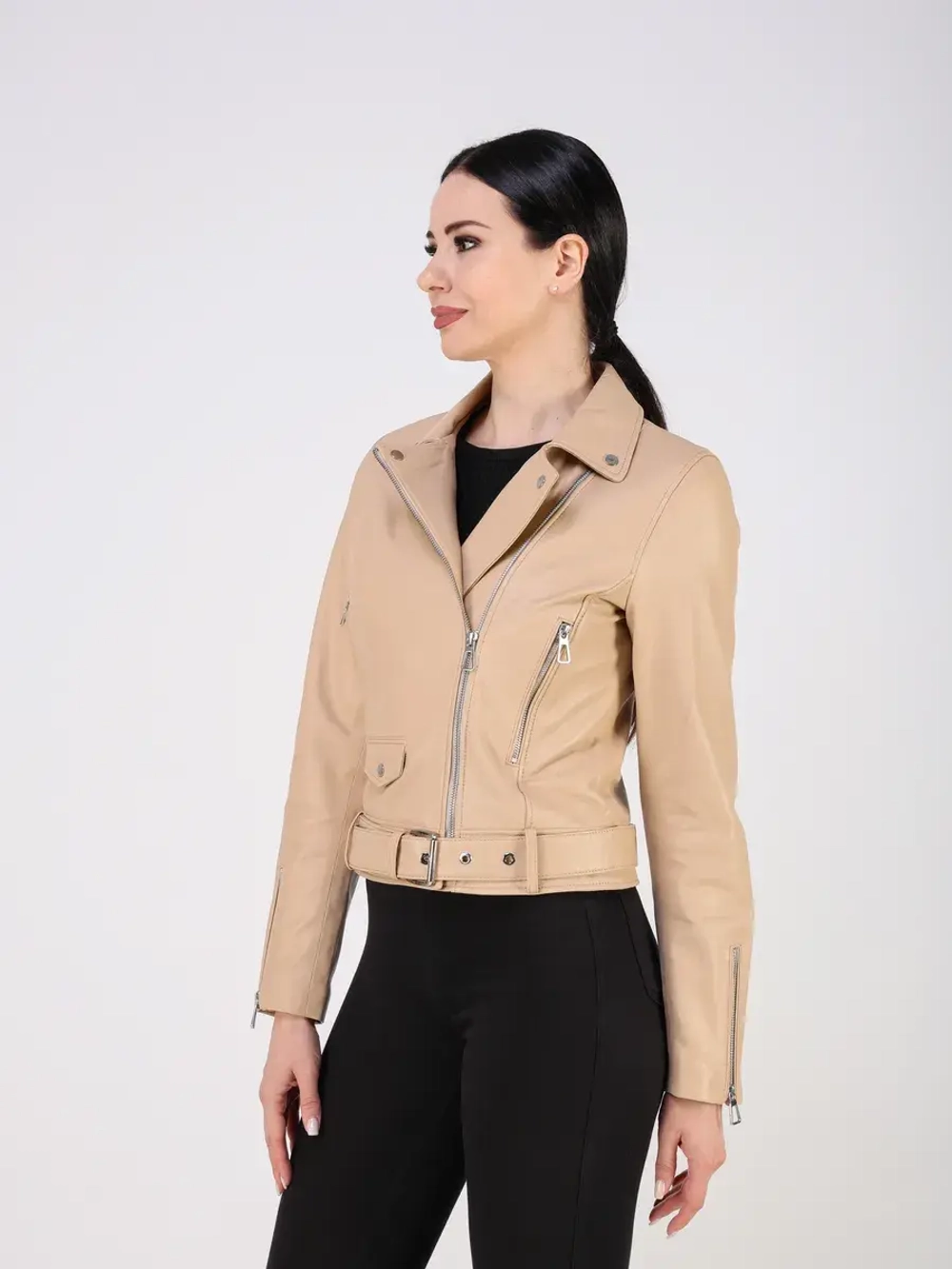 Кожаная куртка демисезонная косуха