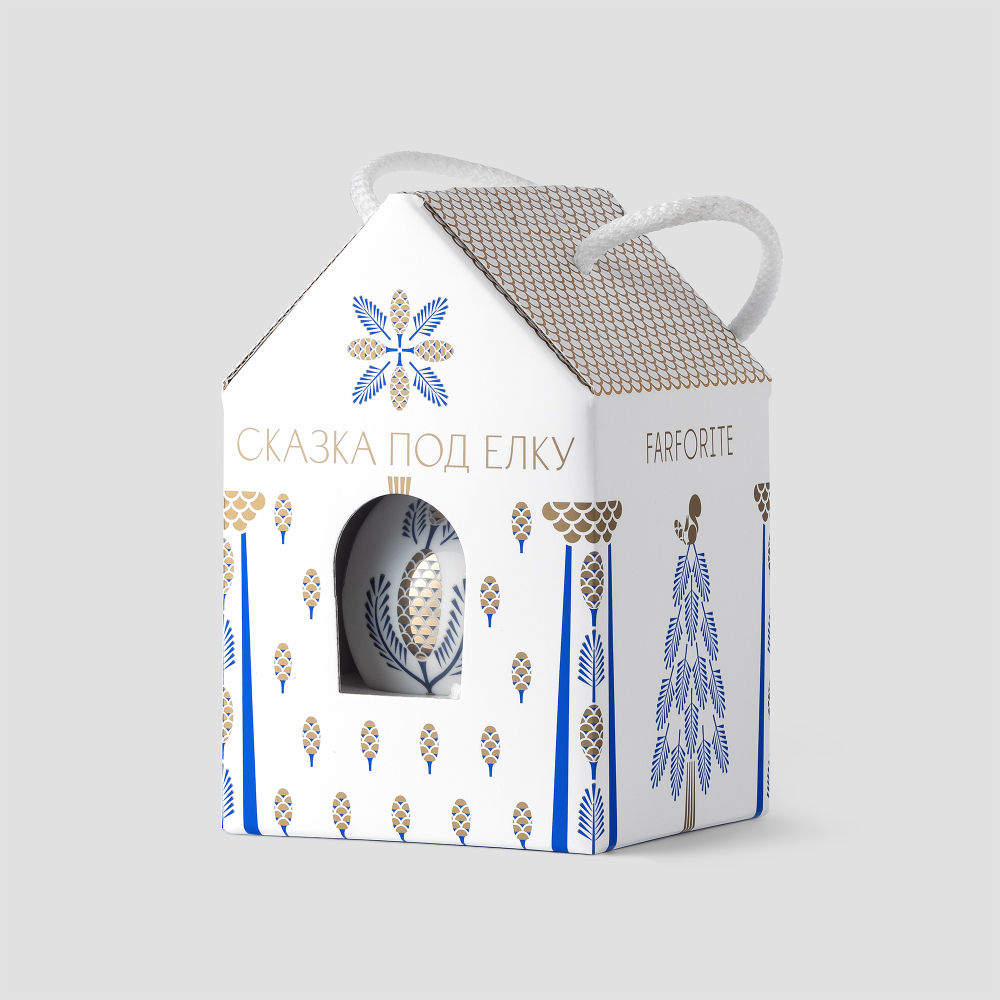 Елочный шар Farforite «Сказка под елку» в подарочной коробке