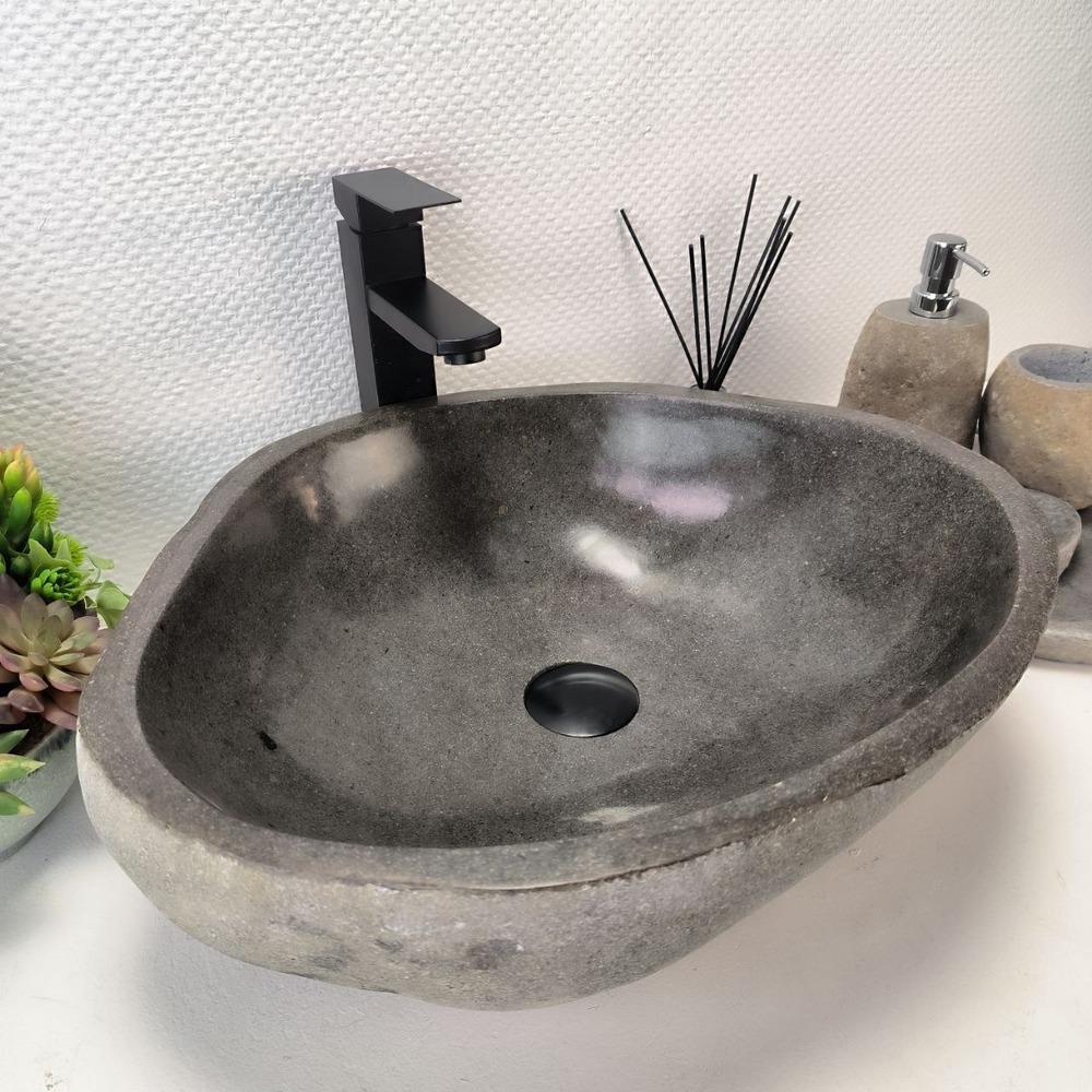 Раковина из речного камня RS-63446 (49*42*15) 0123