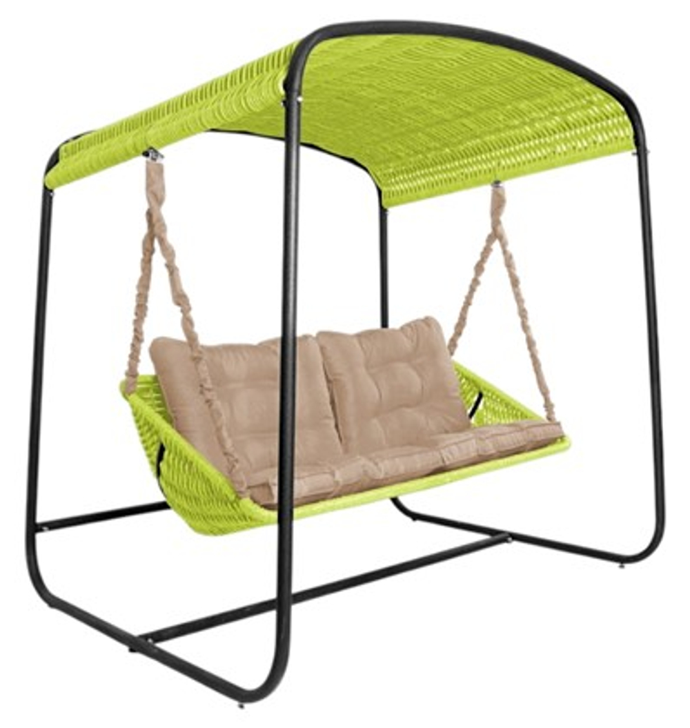 Качели DeckWOOD Sky Bed Lite (светло-зеленый, подушка светло-серая)