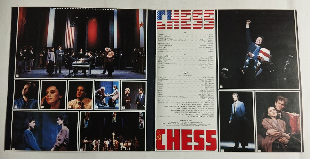 Винтажная виниловая пластинка LP Chess (Broadway Cast Recording) (Sweden 1988)
