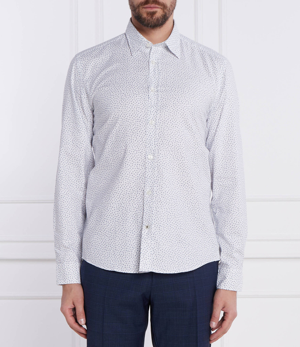 Рубашка S-LIAM-kent-C1-233 BOSS BLACK - белый(50510014)