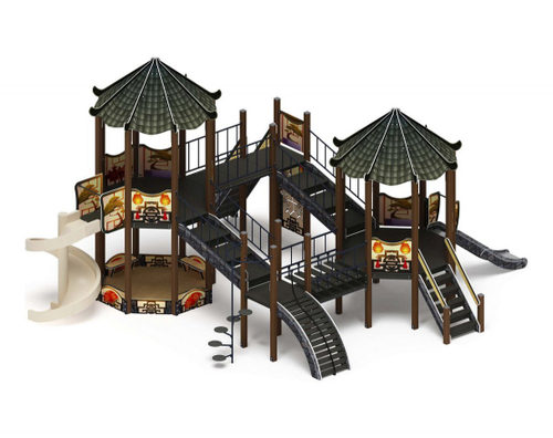 Детский игровой комплекс Карнавал Шанхай ДИК 2.22.04-02 H=1200 H=2000, винтовой скат