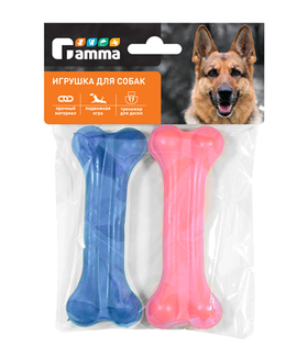 Игрушка для собак из резины "Кость литая №2", 95мм, (уп.2шт), Gamma