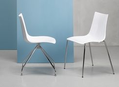 Стул Zebra Antishock 4 Legs белый, ножки хром