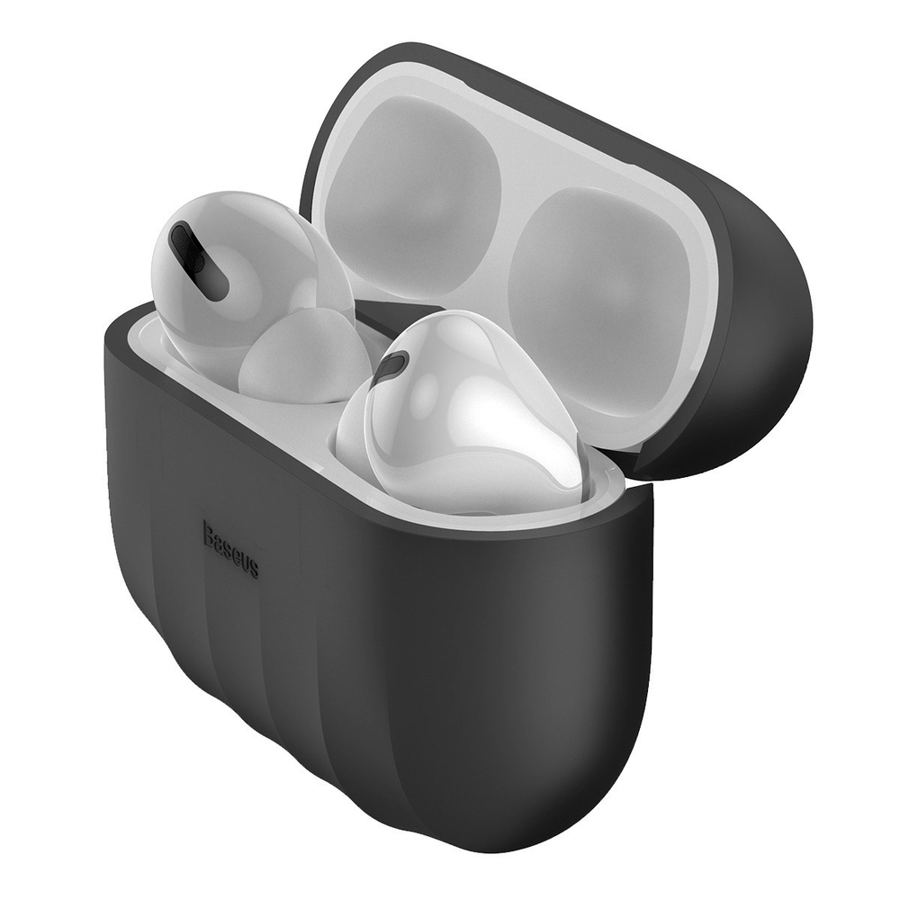 Чехол для Apple AirPods Pro Baseus Shell Pattern Silica Gel Case - Black