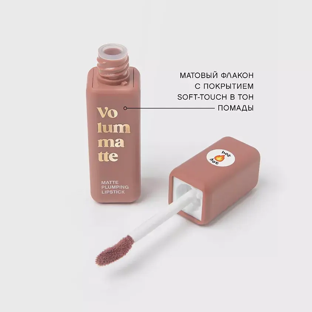 Vivienne Sabo Volummatte Matte Plumping Lipstick Жидкая матовая помада для губ с плампинг-эффектом 02 Нюдовый
