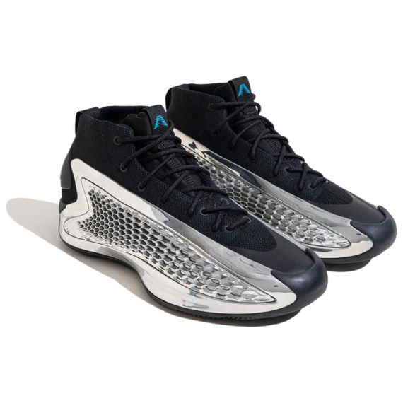 Адидас А.E. 1 Баскетбольные кроссовки Высокие Мужские Черно-серебристые