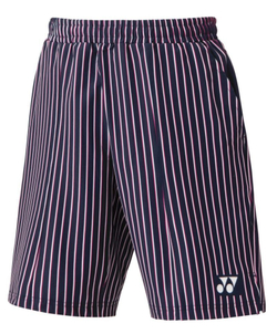Мужские шорты теннисные Yonex Striped Shorts - navy blue/rose pink