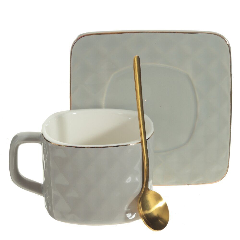 GAEM Кружка с блюдцем и ложкой, 200 мл, L12 W12 H7 см, 2в.