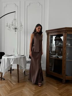 Платье из атласной ткани Mulberry