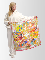 Платок «БРИКС 2024» 100% шёлк