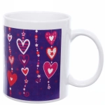 Кружка керамическая 330 мл «Сердечки-ниточки»