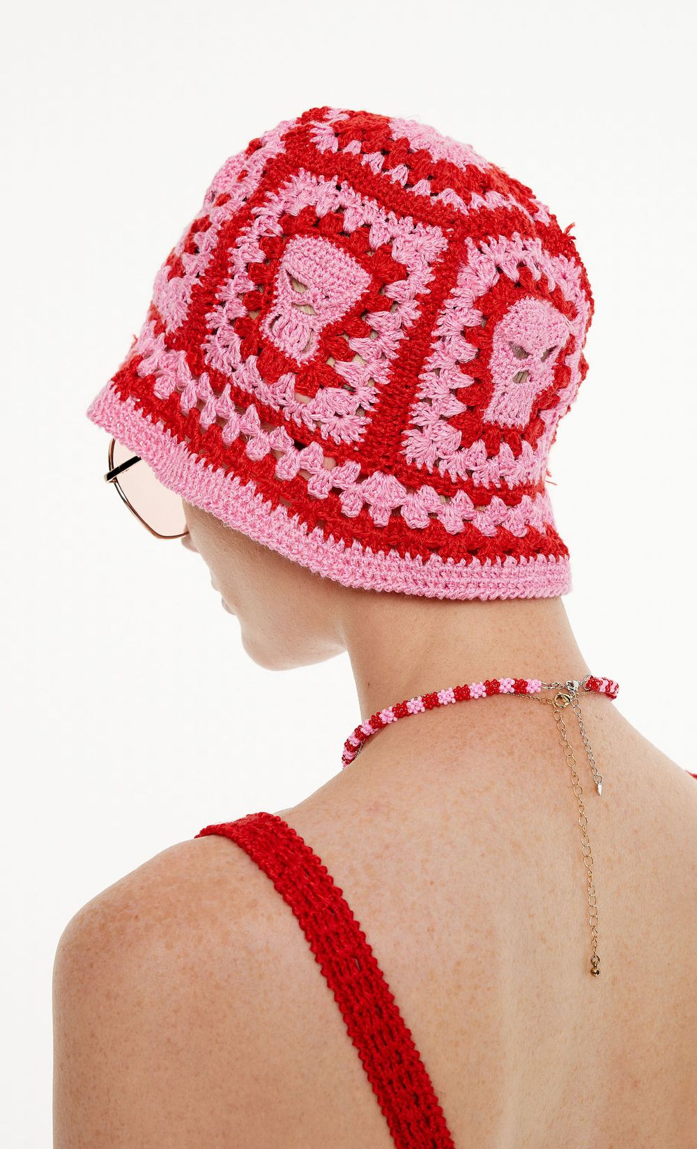 Панама Kraizy Stripes красная