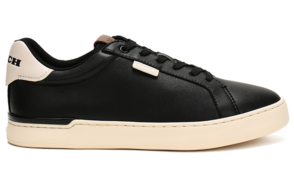 COACH Coach CitySole Lowline lace-up low-cut fashion sneakers men's black and white