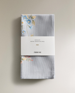 Zara Home столовая салфетка из хлопка, цветочный мотив, 45 45 см (комплект 2 шт.) · 6214/022