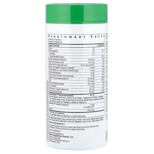 Rainbow Light, жевательные мультивитамины для подростков+, вкусная голубика, 120 жевательных таблеток