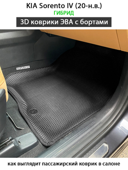 комплект эва ковриков в салон авто для kia sorento iv 20-н.в. от supervip