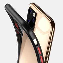 Чехол защитный на iPhone 11 Pro с черными рамками и красными кнопками, серии Ultra Hybrid от Caseport