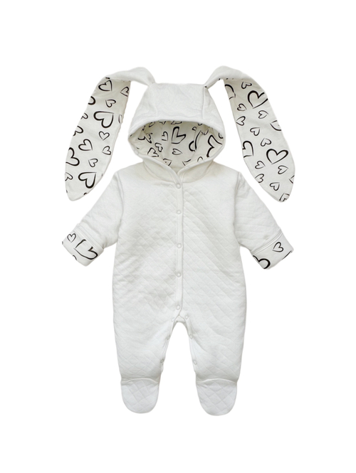 Комбинезон с ушками (Сердца) (без утеплителя)