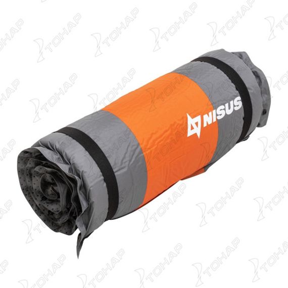Коврик самонадув. 190x65x10 серый/оранжевый (N-010-GO) NISUS