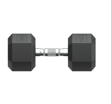 Гантель гексагональная UNIX Fit обрезиненная 15 кг / шт.