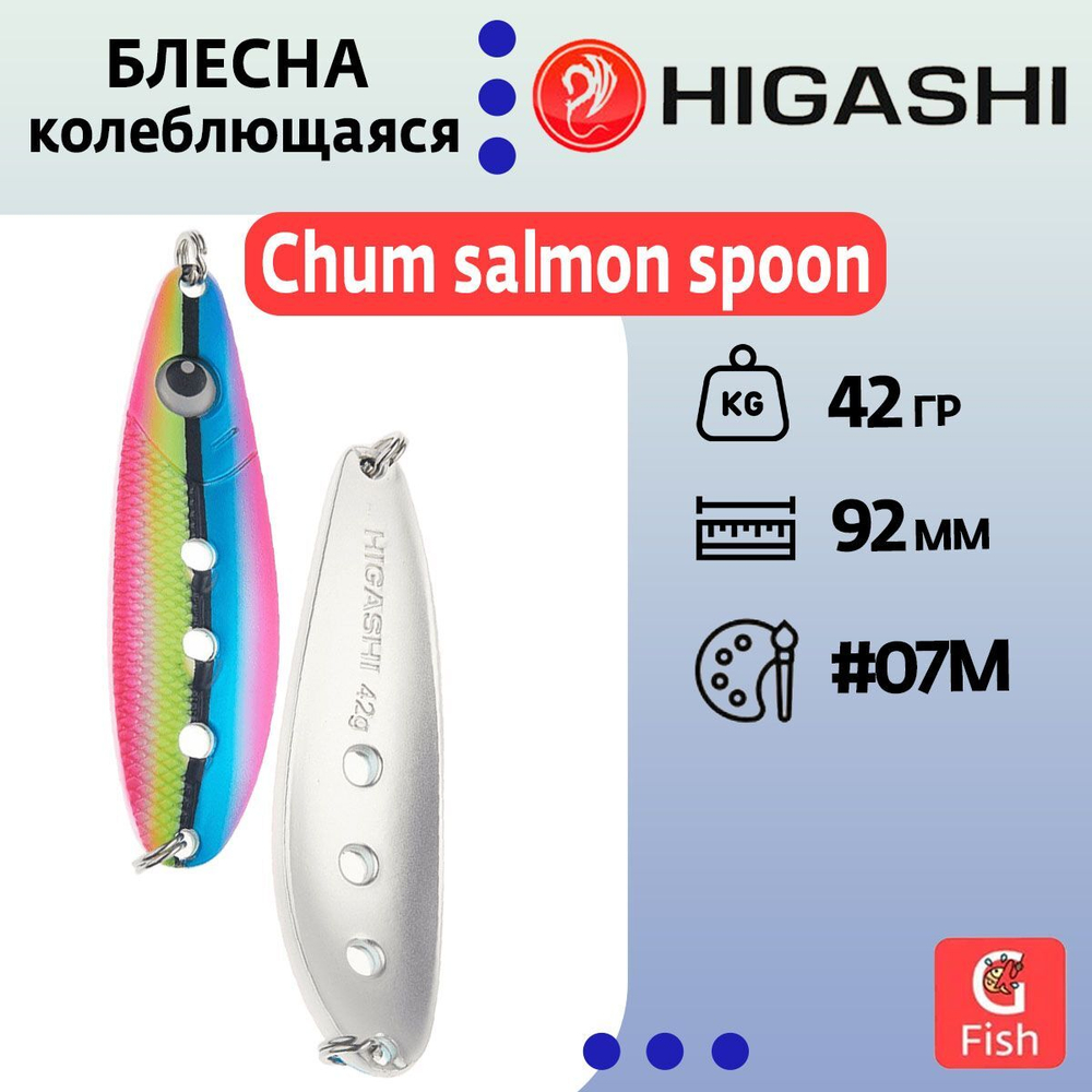 Блесна колеблющаяся Chum salmon spoon 42g#08