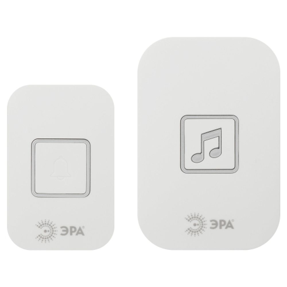 Звонок дверной ЭРА C98 беспроводной, от сети, белый, 60 мелодий | Электрозвонки беспроводные