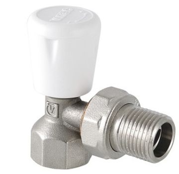 Клапан регулирующий Valtec 1/2" угловой ручной «мини» арт. VT.017.N.04 для радиаторов