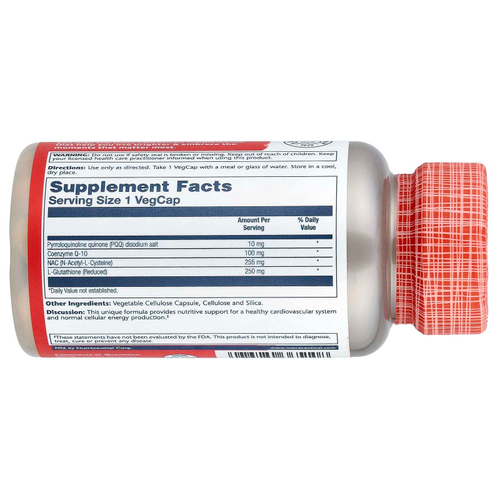 Solaray, Витамин B14 и кофермент Q10 с N-ацетилцистеином и глутатионом, 30 капсул с растительной оболочкой