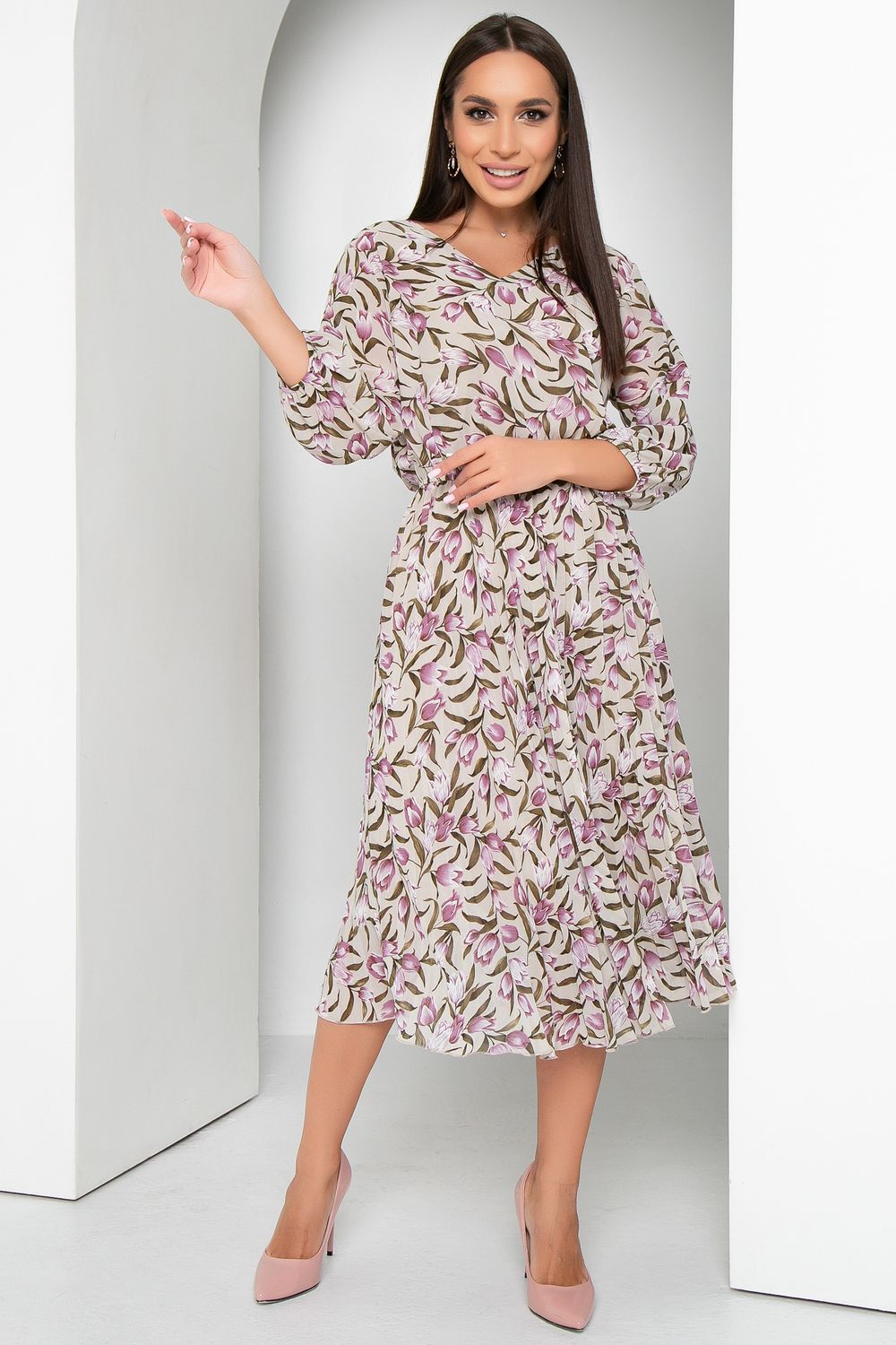 Платье Шифоновое гофре (весна) Diolche (Акция)