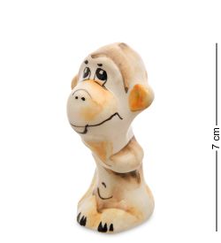 ГЛ- 855 Фигурка «Обезьянка Веня» цв. (Гжельский фарфор))