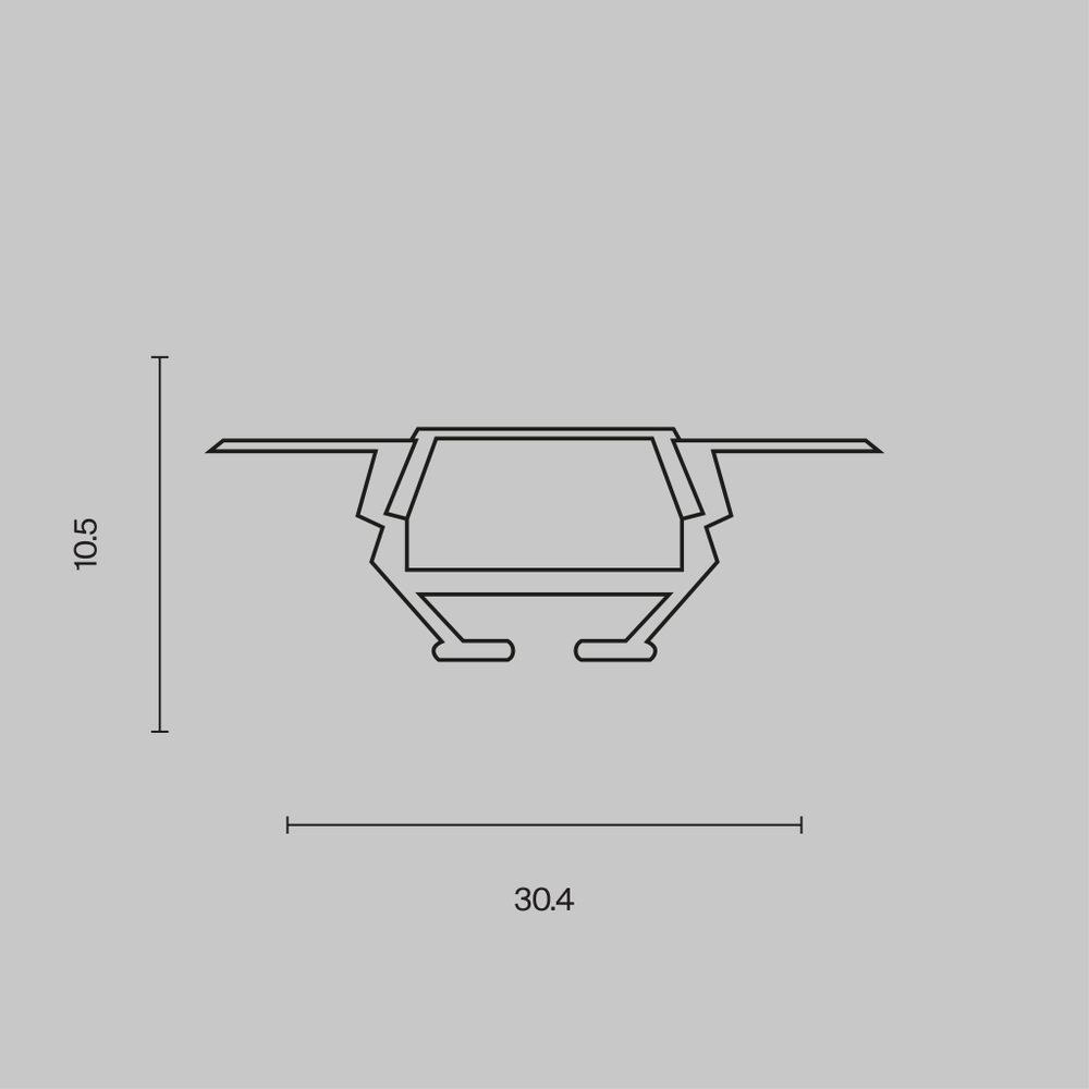Профиль Led Strip ALM010S-2M