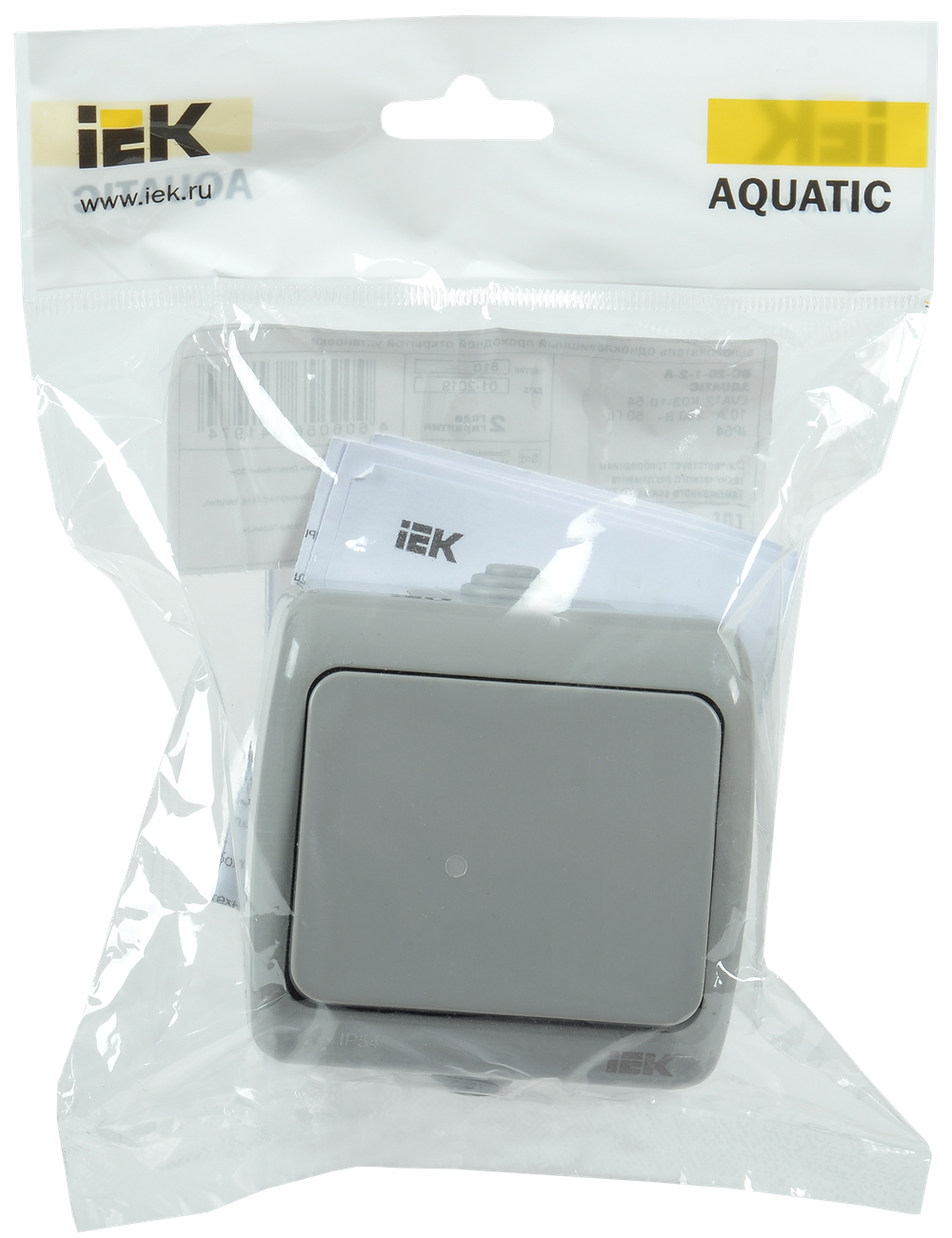 AQUATIC Выключатель 1-клавишный для открытой установки 10А IP54 ВС-20-1-0-А IEK