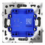 Выключатель встраиваемый VOLTUM S70 двухклавишный с подсветкой 10А, (титан)
