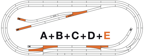 Набор рельс E RocoLine на балласте