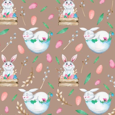 Милые пасхальные кролики