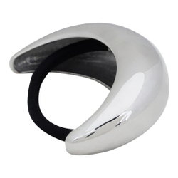 Резинка со вставкой большая, серебро