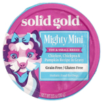 Solid Gold, Mighty Mini ™, для собак мелких пород, с курицей, нутом и тыквой в соусе, 99 г (3,5 унции)