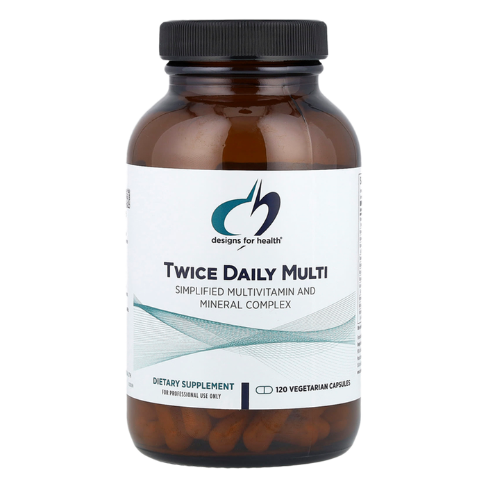Мультивитамины Twice Daily, Twice Daily Multi, Designs For Health, 120 вегетарианских капсул