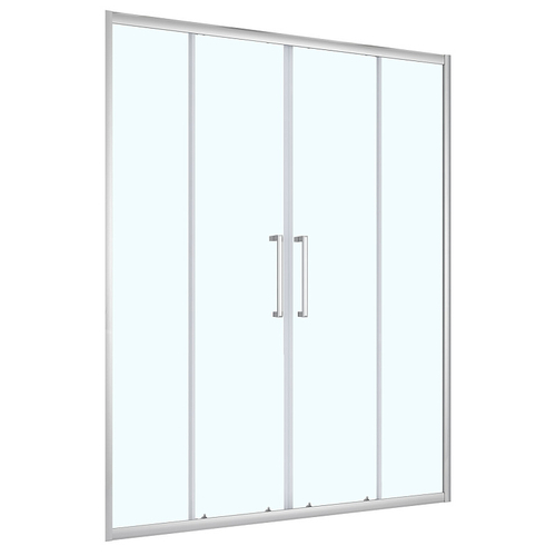 Душевая дверь Loranto раздвижная 160х190, толщина полотна 6мм , цвет профиля хром