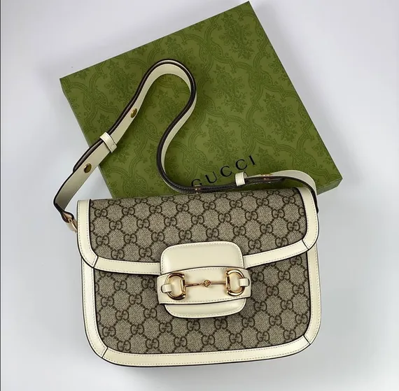 Сумка Gucci 1955 Horsebit белый