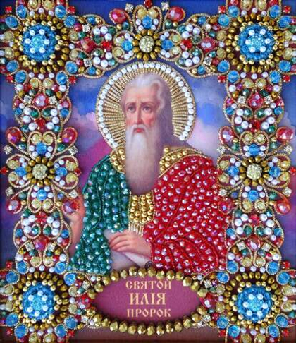 Ии-60 Набор для вышивания хрустальными камнями Святой Илья