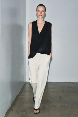 ZARA БРЮКИ ЧИНОС ПРЯМОГО КРОЯ — ZW COLLECTION, ЭКРЮ