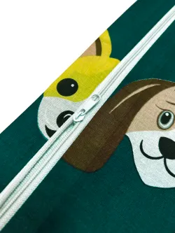 Наволочка комплект 2шт перкаль Сказка "Dogs " 30х30 см на молнии